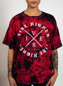 VIBE HIGHER Red Tie Dye T-Shirt
